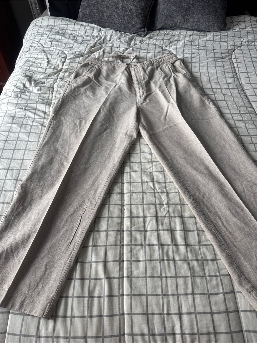 Men's Light Taupe Chino Pants - Relaxed Straight Leg